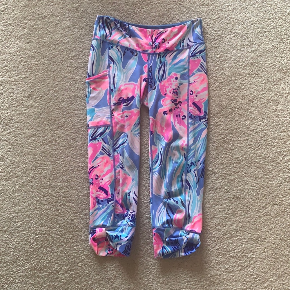 UPF 50+ LUXLETIC 21" FARA WEEKENDER CROP LEGGING